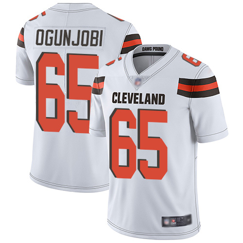 Cleveland Browns Larry Ogunjobi Men White Limited Jersey 65 NFL Football Road Vapor Untouchable